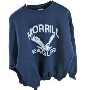 Unisex Morrill Eagles Chicago Elementary School Crewneck Sweatshirt Navy 2XL